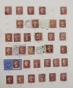 GB stamps: Blue 50+ page album of used QV-QEII pre-decimal issues, definitive and commemorative.
