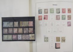 Stamps of France and Monaco: Box with large black 170+ page Davo album and 3 A4 stock-books full