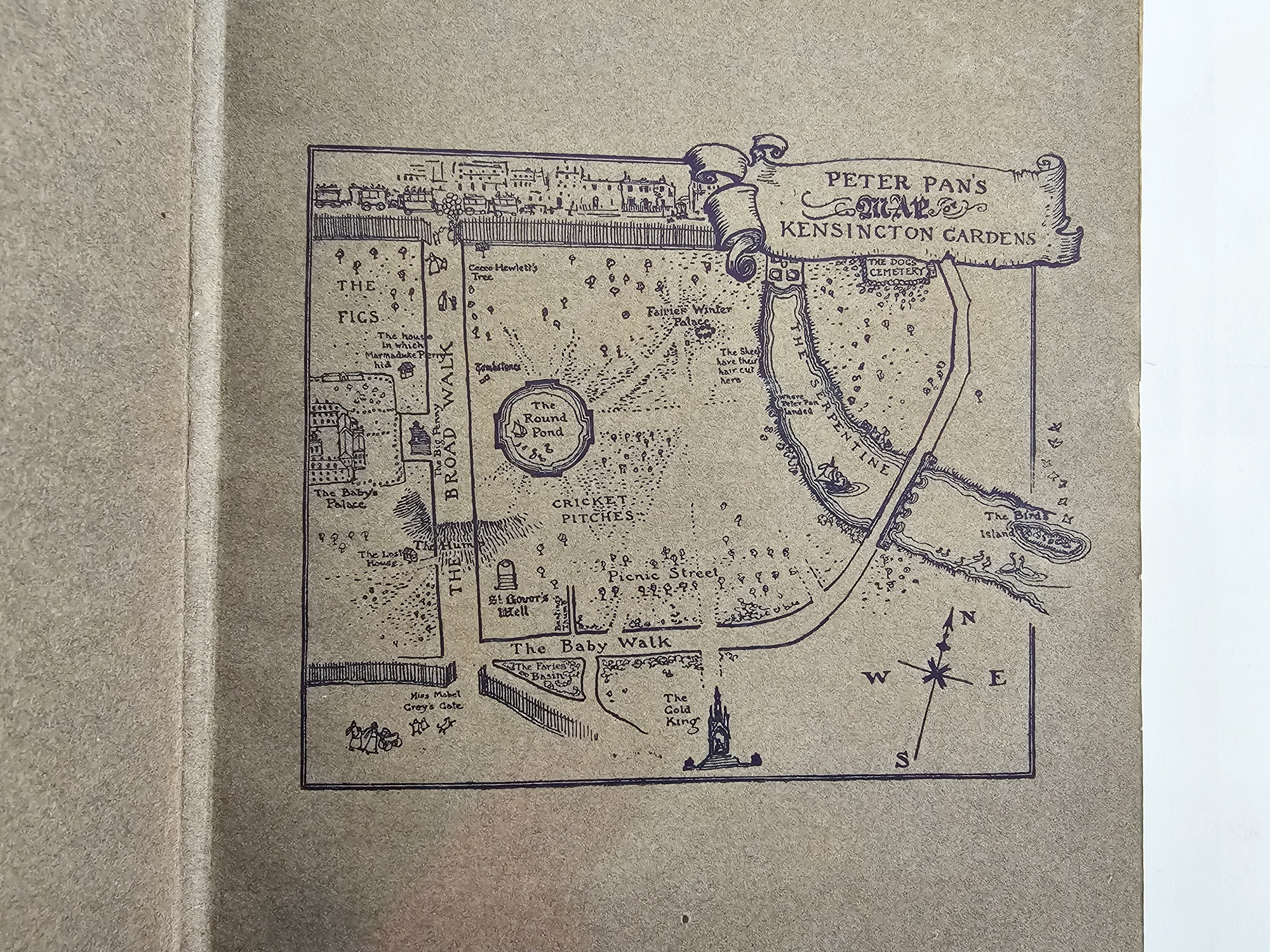 "Peter Pan in Kensington Gardens", with drawings by Arthur Rackham, Hodder & Stoughton 1906, - Image 4 of 7