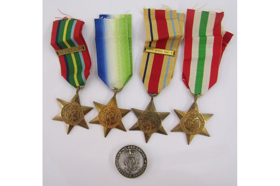 Collection of British WWI/WWII medals, Princess Mary Christmas tin, silver war badge and badges - Image 3 of 3