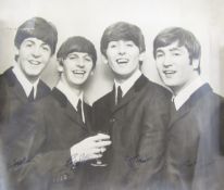 Beatles poster, circa 1963, issued originally by the TV Times, signed with four facsimile
