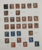 GB stamps: QV used line engraved including 1d black ‘BA’, 1d reds and 2d blue, imperforate and