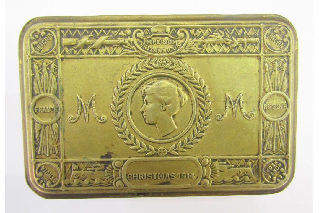 Collection of British WWI/WWII medals, Princess Mary Christmas tin, silver war badge and badges - Image 2 of 3