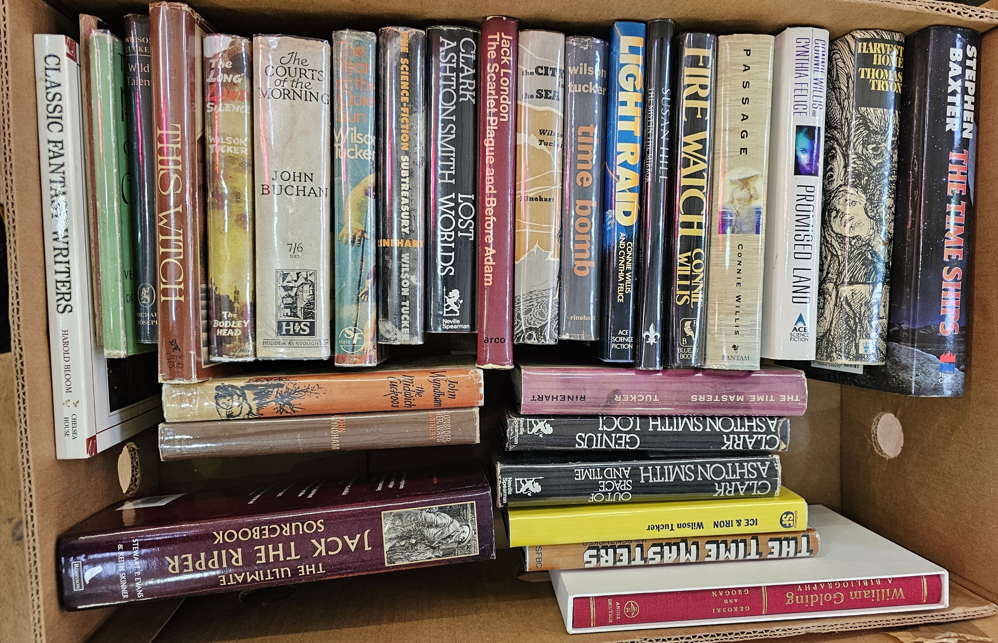 Detective interest and science fiction to include:- Wyndham, John "The Midwich Cuckoos", Michael