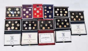United Kingdom, Royal Mint proof sets, 1980-1989 inclusive