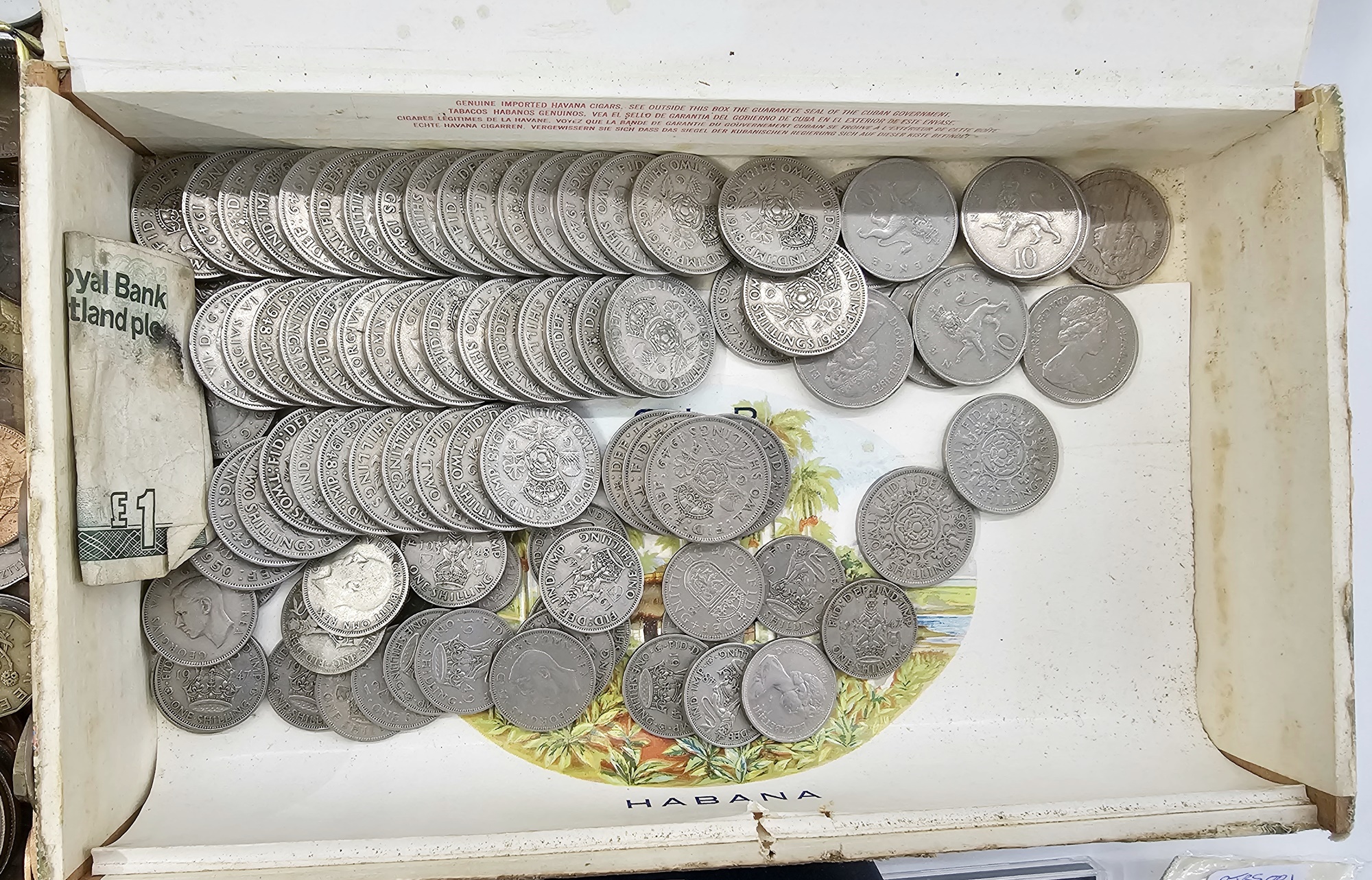 Group of coins, (2) proof crowns, silver, 80th birthday one crown Gibraltar and Falklands Islands, 6 - Image 3 of 6