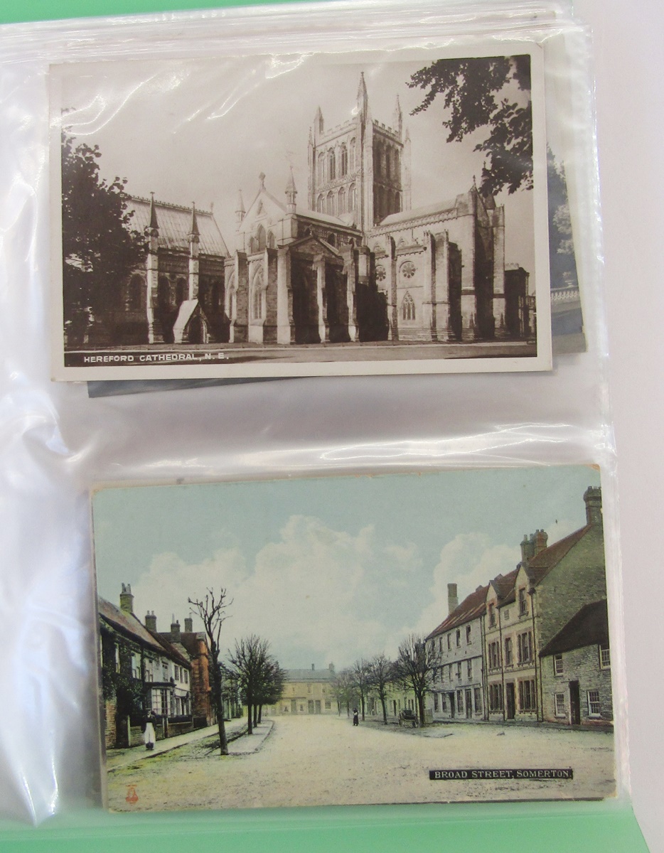 Quantity of postcards in various albums to include early 20th century comedic cards, a War Office - Image 14 of 16