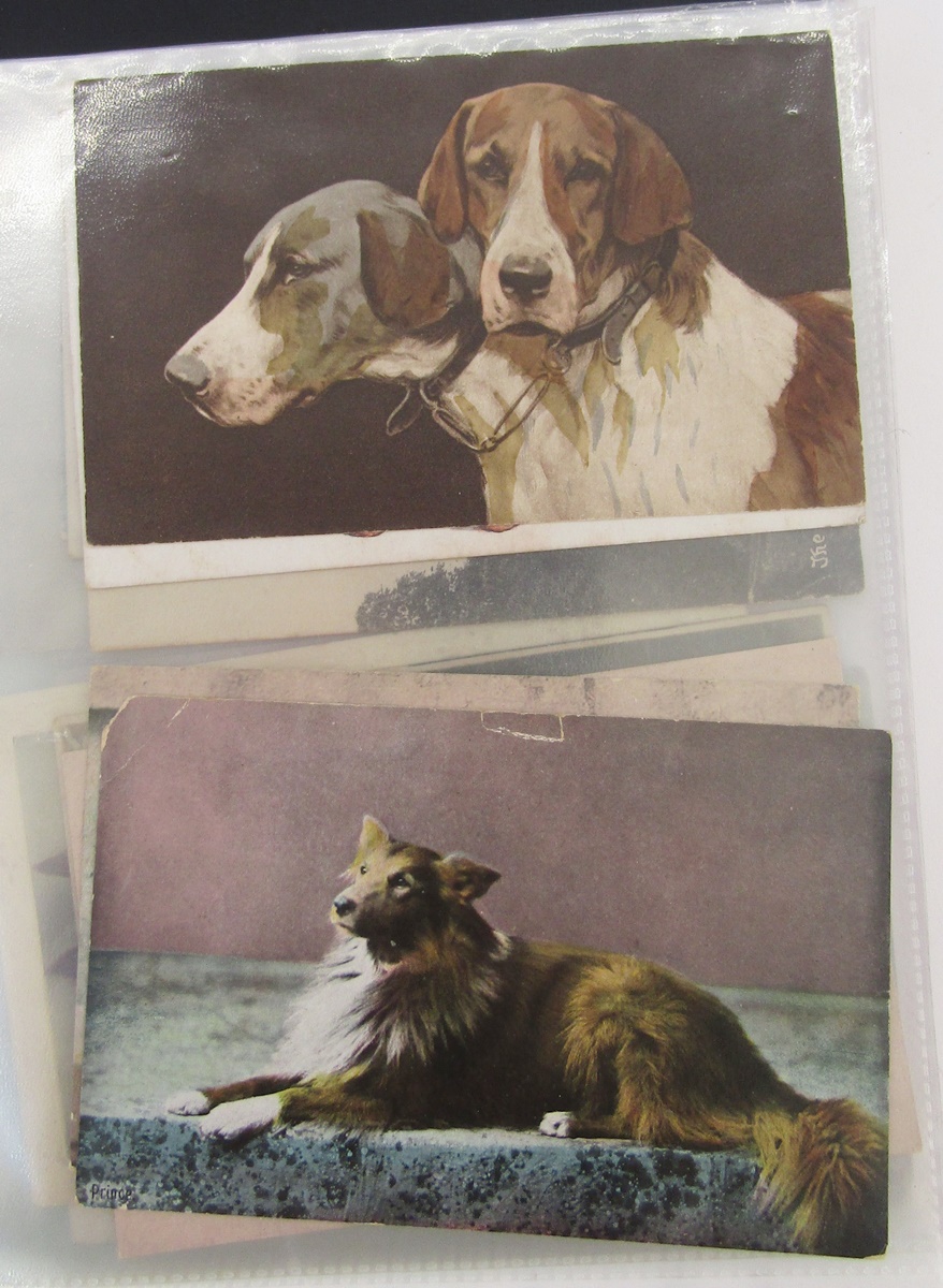 Quantity of postcards in various albums to include early 20th century comedic cards, a War Office - Image 11 of 16