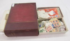 GB, British Empire & ROW stamps: Small box containing old 330+ page “The Improved Stamp Album”