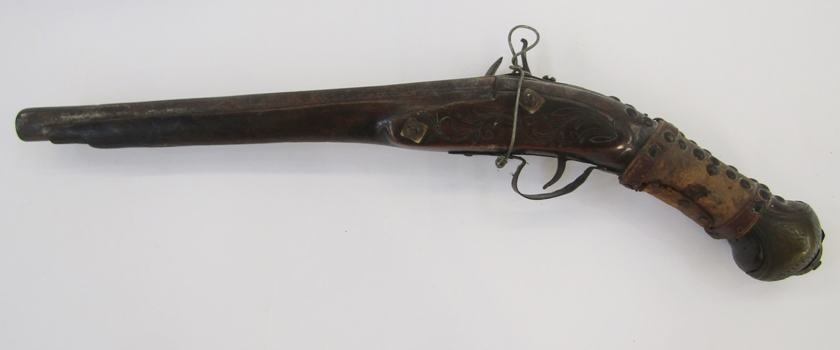 18th century continental flintlock pistol - Image 2 of 5