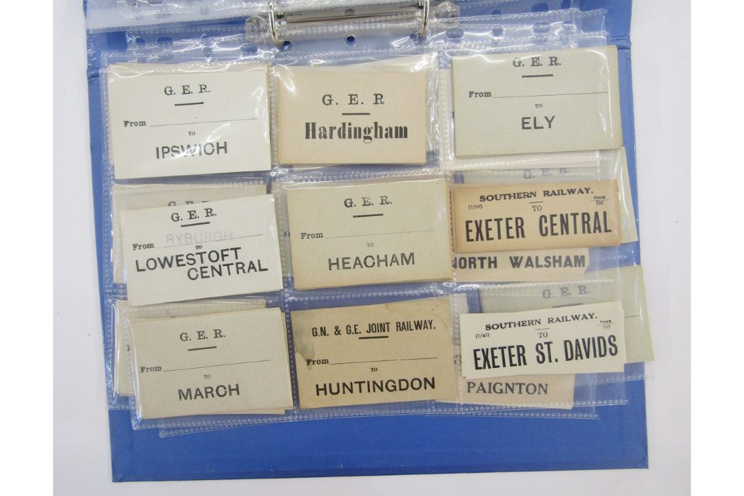 Railwayana - album containing a selection of railway train luggage labels from the Great Western - Image 5 of 7