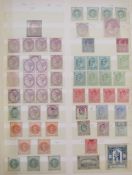 GB stamps: With face value £200+, blue stock-book of QV-QEII, mint & used, definitives,