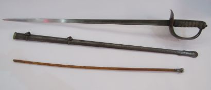 Edward VII officer's dress sword and scabbard made by Guthrie and Valentine of Cork Street,