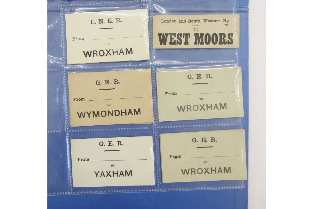 Railwayana - album containing a selection of railway train luggage labels from the Great Western - Image 7 of 7
