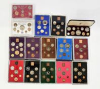United Kingdom proof sets (15), years include 1970-1981, 1993 and 1967 coinage of Great Britain