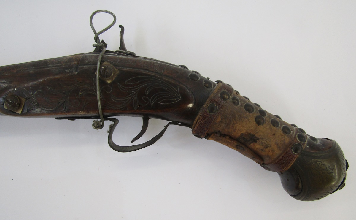 18th century continental flintlock pistol - Image 5 of 5
