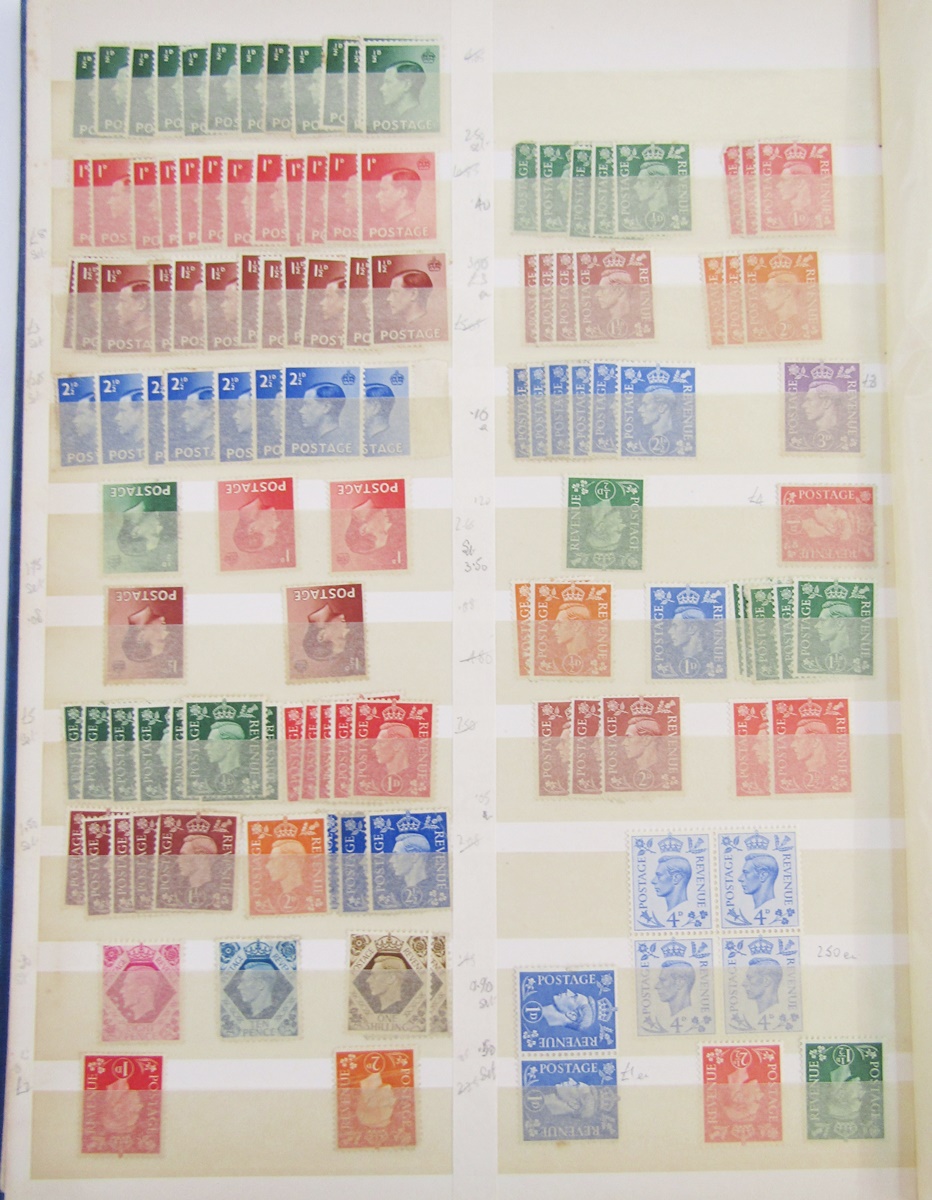 GB stamps: With face value £200+, blue stock-book of QV-QEII, mint & used, definitives, - Image 4 of 12