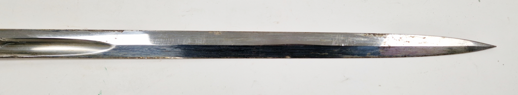 19th century naval officer's dress sword, bright steel blade with three-quarter fuller and spear - Image 12 of 12
