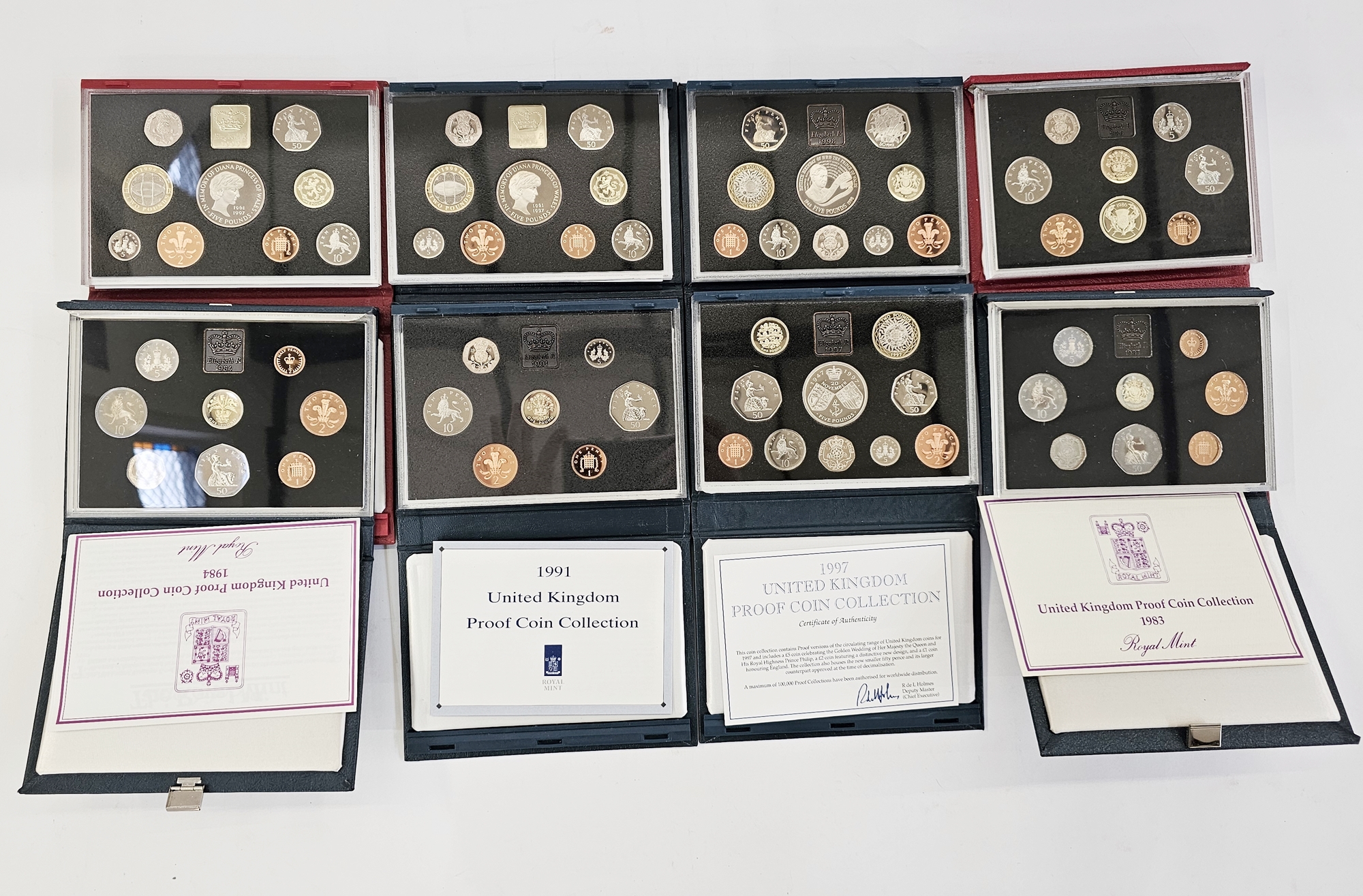 United Kingdom Royal Mint proof sets (11), years include 1983/1984, 1986-1988, 1990/1991 and 1997- - Image 2 of 3