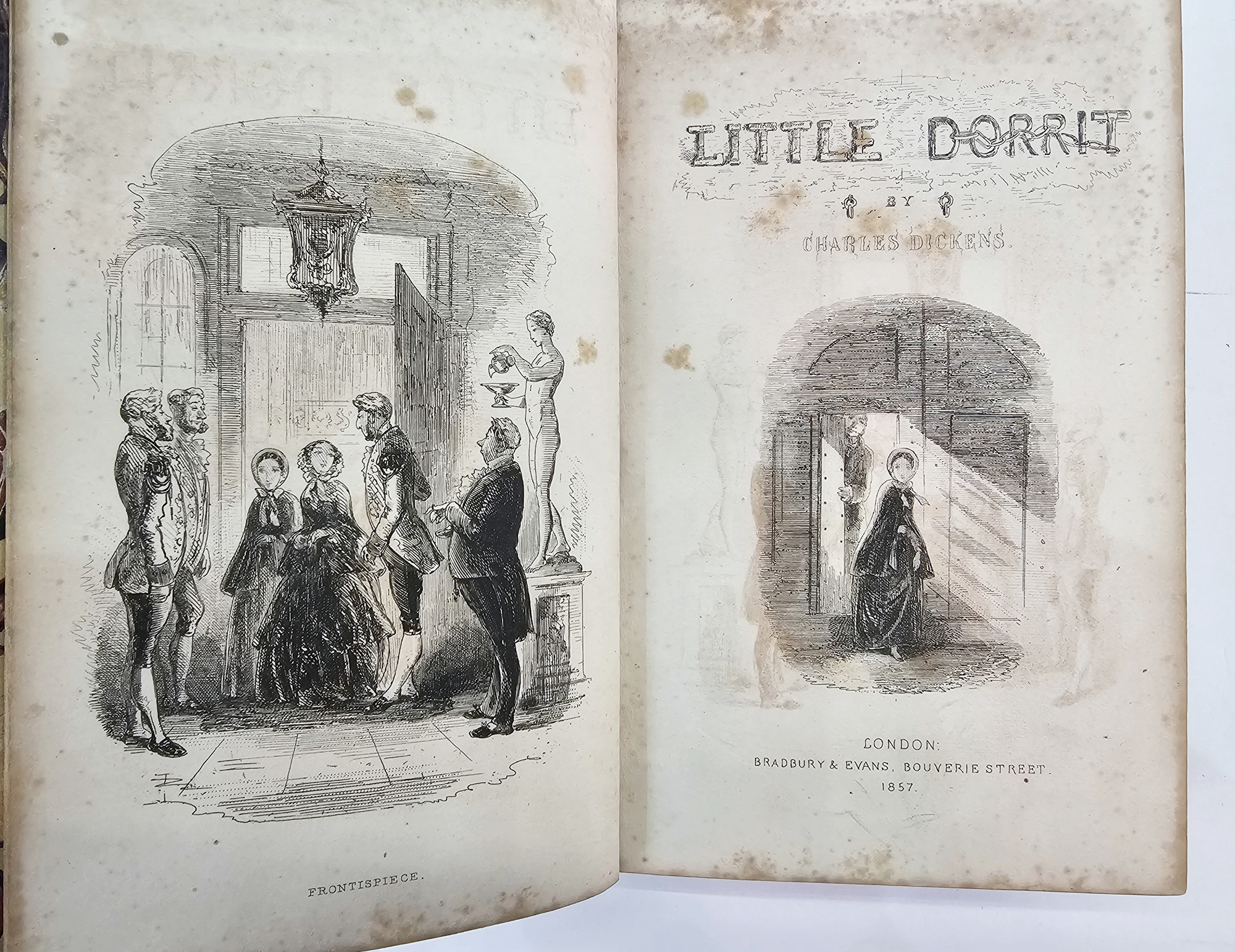 Dickens, Charles "Little Dorritt", Bradbury & Evans 1857, with illustrations by H K Browne, three - Image 6 of 7