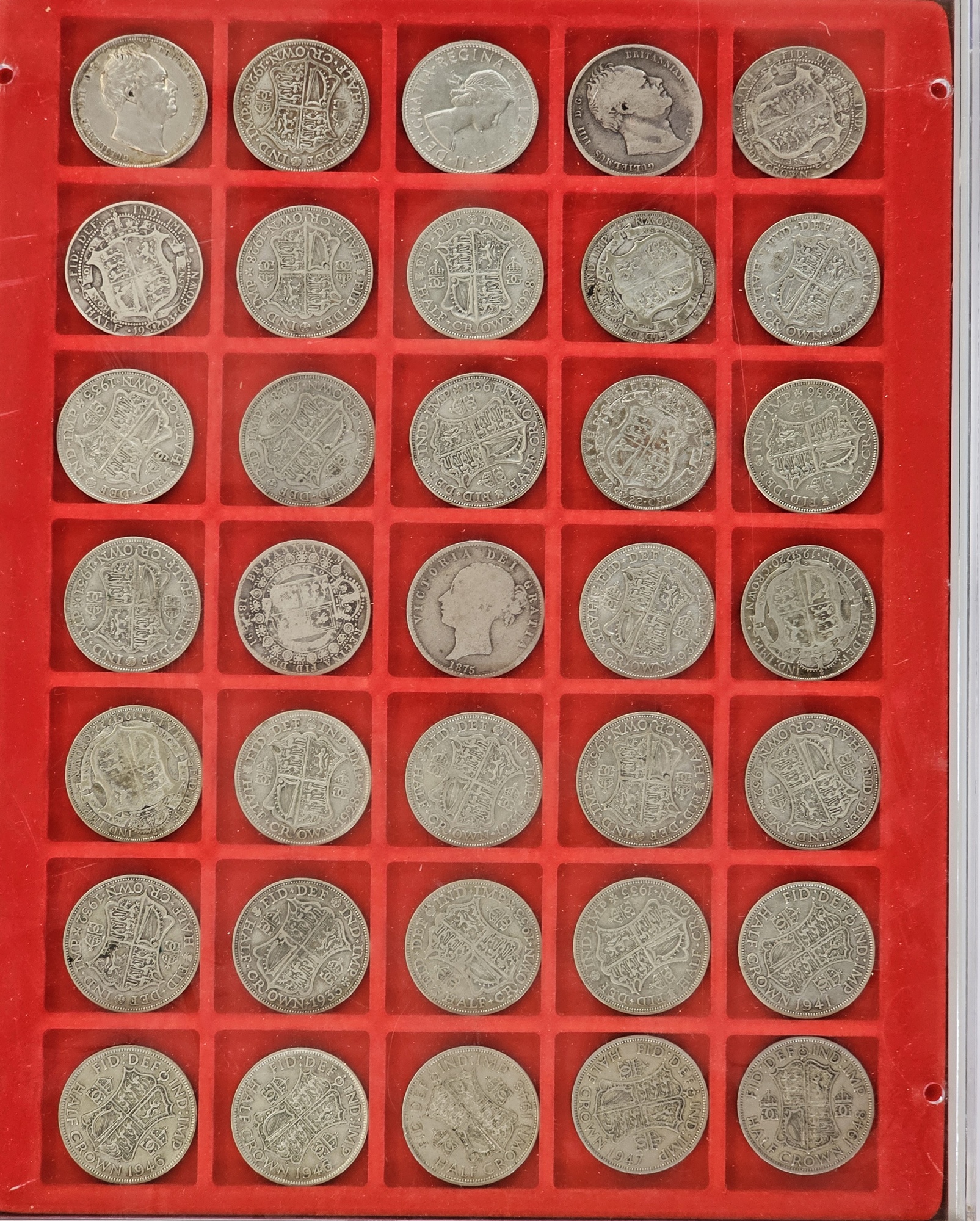 Coin collection consisting of 7 Lindner trays, highlights include 1835 half rupee, 1834 William IV - Image 3 of 8