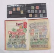 Stamps of Eire: Blue album and red stock-book of mint and used - mostly definitives,