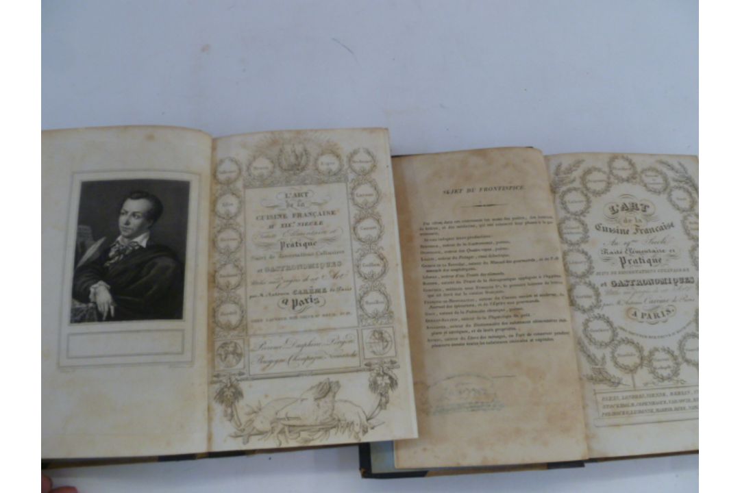 Careme, M Antonin "L' Art de la Cuisine Française au XIXème siècle", Chez l'Auteur, Paris, 1833, 2 - Image 1 of 16