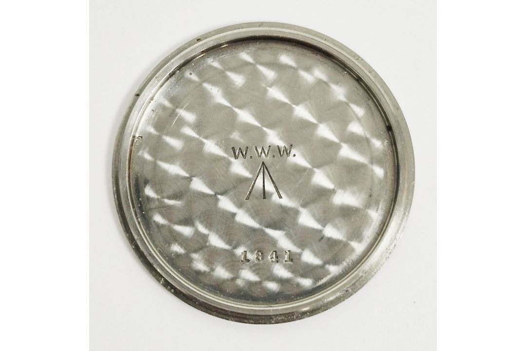 Lemania 'Dirty Dozen' military issue wristwatch, 1940's, stainless steel case, the black dial with - Image 8 of 8