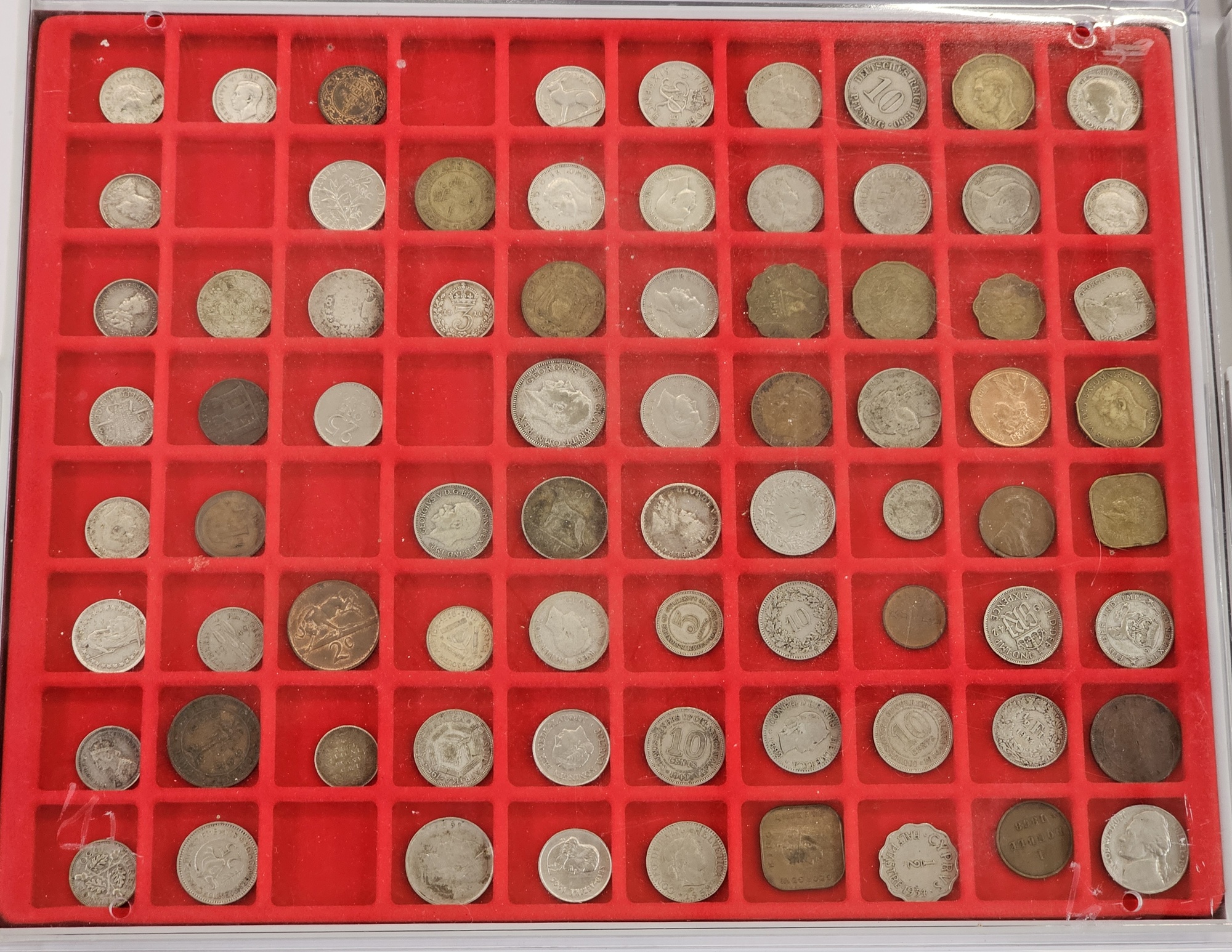 Coin collection consisting of 7 Lindner trays, highlights include 1835 half rupee, 1834 William IV - Image 8 of 8