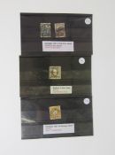 Stamps of Portugal: Various higher catalogue value issues on 9 stock cards from 1867 10r orange