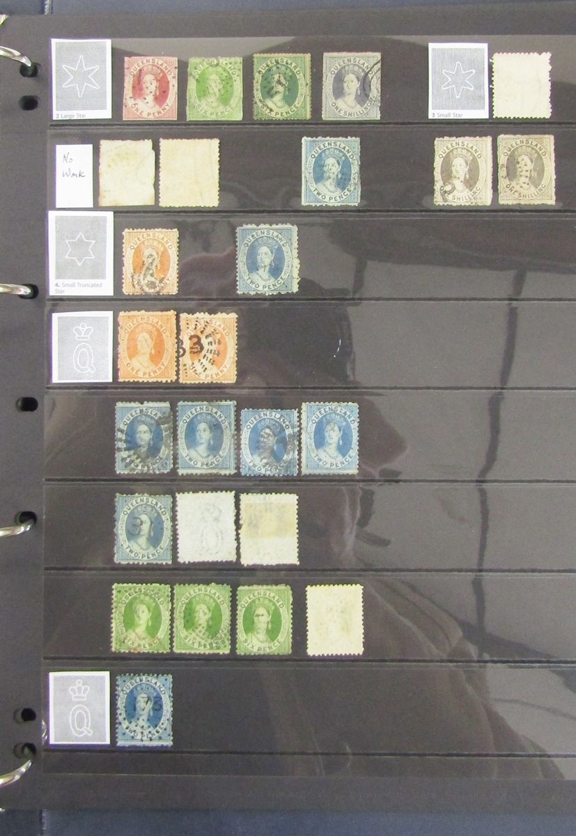 Stamps of Australia: Early states definitive issues in black folder including registered (NSW SG - Image 2 of 8