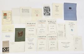 Private Press, Typography, Printing -  50+ assorted Private Press prospectuses, announcements,