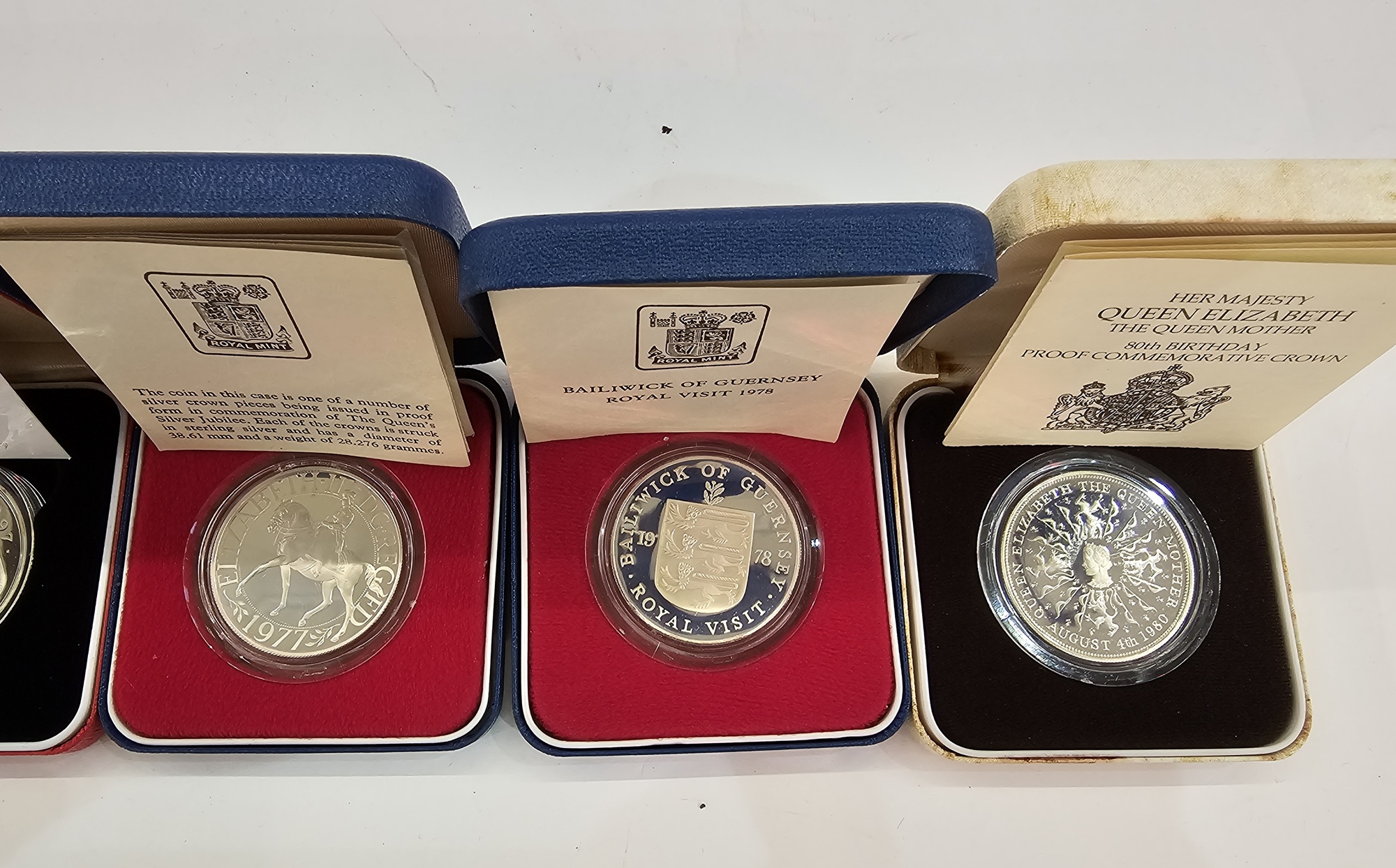 GB & other coins: Nine boxed QEII silver proof coins cat value c £300, .925 silver weight c 250g - Image 4 of 5
