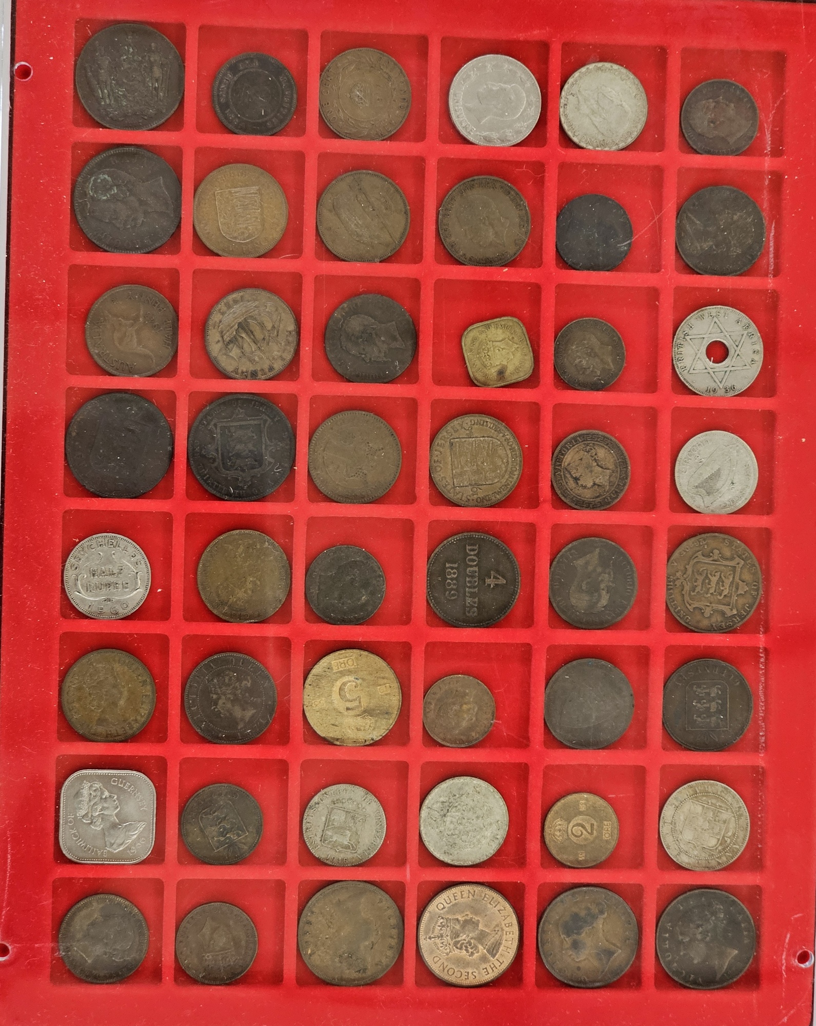 Coin collection consisting of 7 Lindner trays, highlights include 1835 half rupee, 1834 William IV - Image 4 of 8