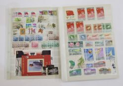 Stamps of China: Ten double-sided stock-book leaves of mint and used, definitives &