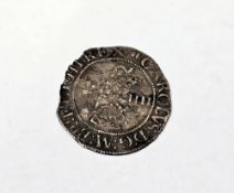 Charles 1st (1625-1649) Aberystwyth groat, large bust, lace collar, bust fits within inner circle,