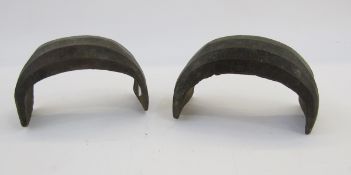 Two African bronze currency ingots, Ngelima, believed to be from the Democratic Republic of Congo,