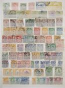Stamps of China and Japan: Well-filled, 16-page A4 green stock-book with mint and used of mainly