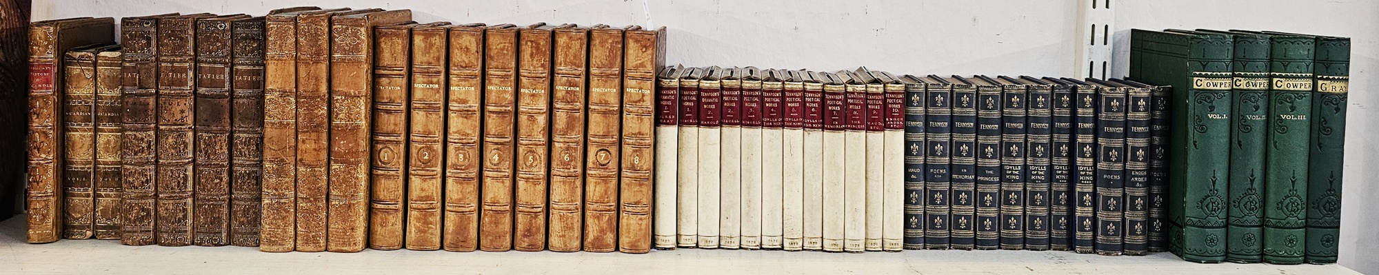 Bindings to include:- "The Dramatic Works of Alfred Tennyson Poet Laureate", C Keegan Paul & Co