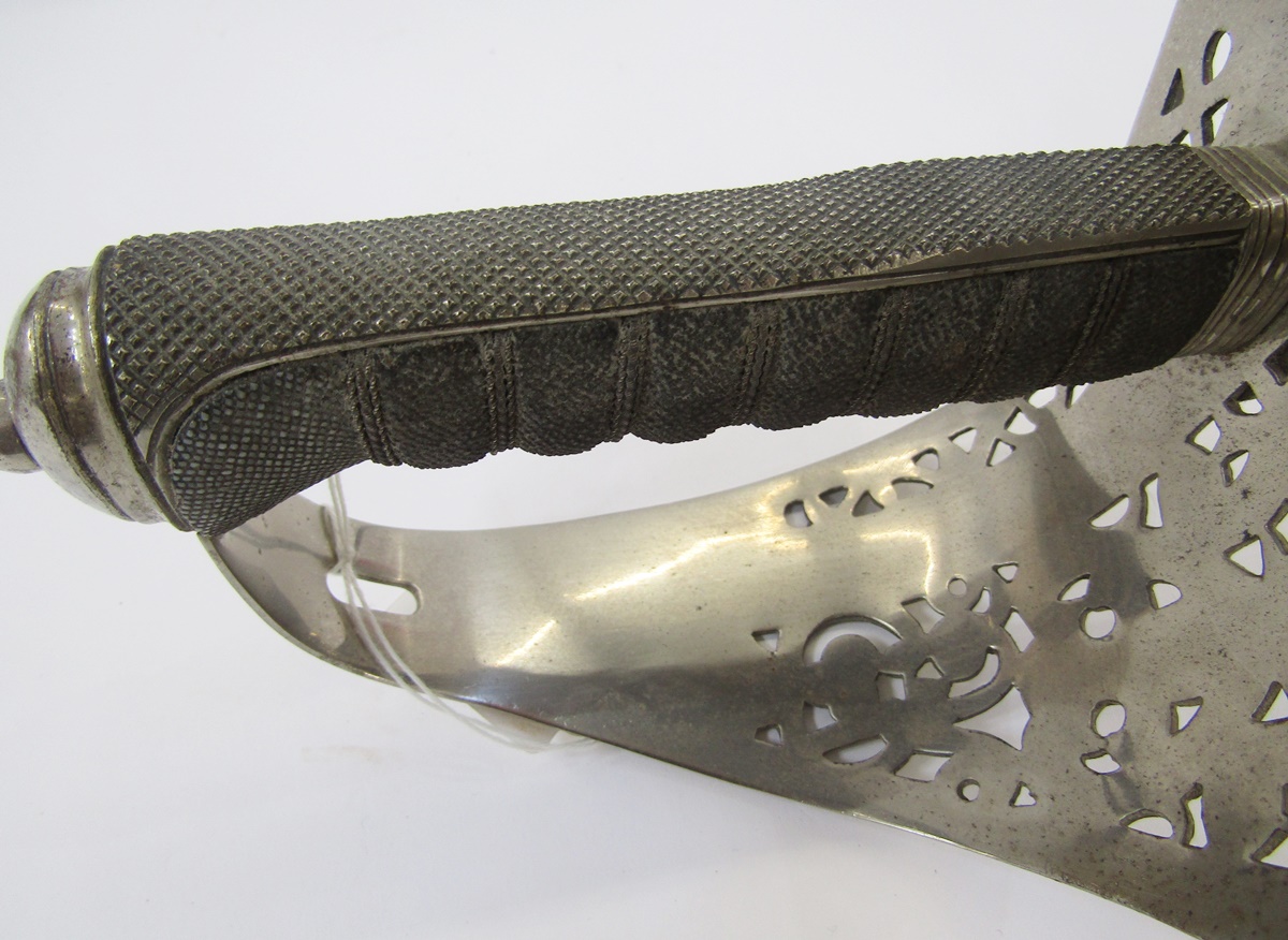 George V officer's sword made by Robert Mole and Sons of Birmingham, together with leather - Image 6 of 6