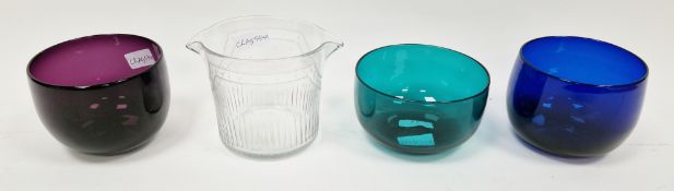 Regency cut and engraved cylindrical double-lipped wine glass rinser, engraved with stars and cut