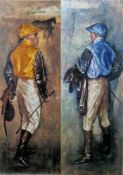 After Jay Boyd Kirkman (American, b.1958) Limited edition colour print 'Jockey in Blue', signed