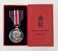 King Charles III coronation medal in original box of issue  Condition Report Additional photo
