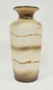 West German pottery tapering oviform vase, circa 1960, moulded marks, shape no.202-43, enriched in a