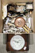 Mixed lot including a selection of silver plated and stainless steel cutlery, a collection of old