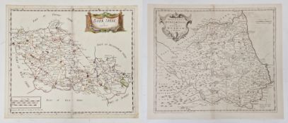 Robert Morden (1650-1703) Two engraved maps of Barkshire (sic) (hand-coloured) and Durham, the