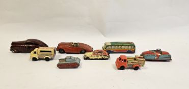 Tinplate model cars to include Shuco Fex 1111, Wells Brimtoy ice cream van, Wells Brimtoy