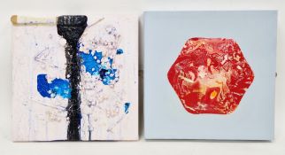 Rose Feller (aka Rozsa Szucs, Hungarian, b.1975) Mixed media on canvas Four abstract compositions (