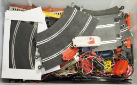 Quantity of vintage Scalextric to include boxed Micro Scalextric Mini Challenge, boxed Hazard