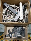 Large quantity of hifi cables, UK plug to IEC braided leads and AV cables, including HDMI, RF,